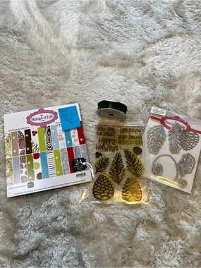 Stamps of Life Just Because Pinecone Stamp & Die Bundle